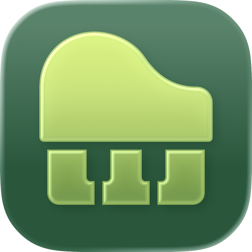 Icon for the Chet app, a green piano